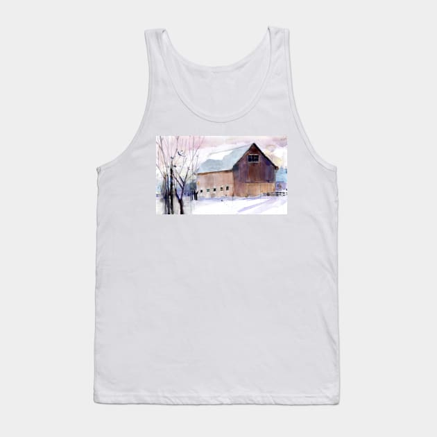 Barn - Purple Sky Tank Top by dfrdesign